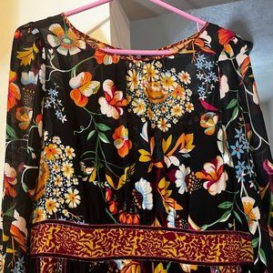 Anthropologie long sleeve maxi dress